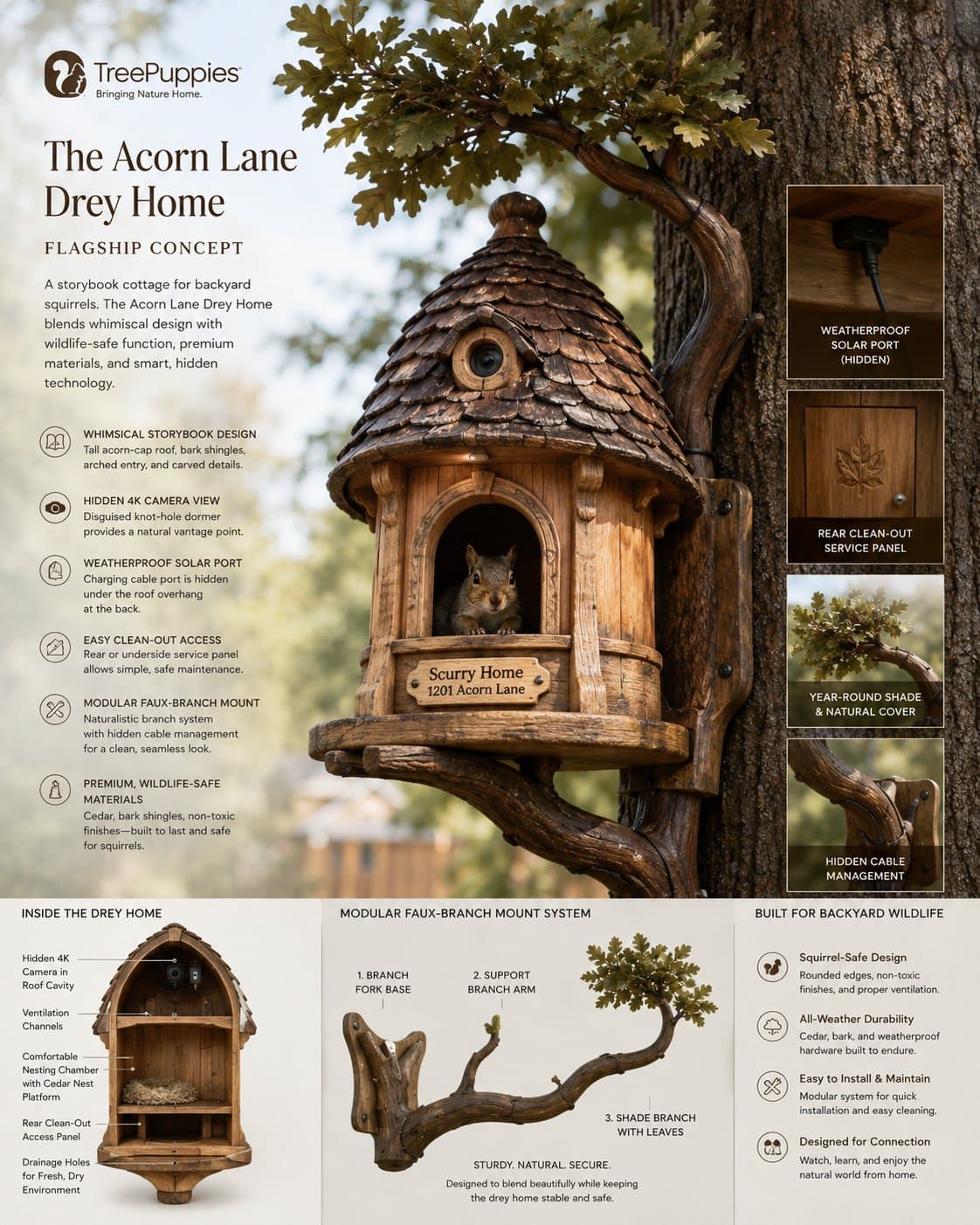 Design infographic for The Acorn Lane Drey Home